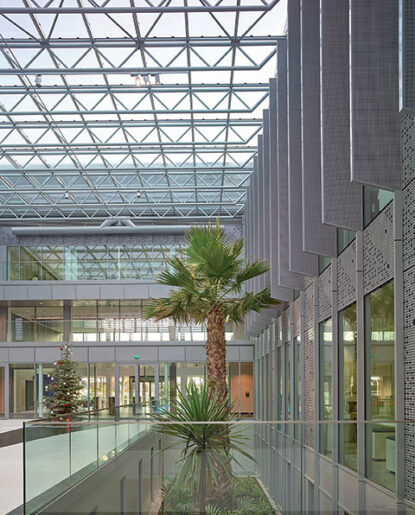 Programme immobilier tertiaire - Polaris à Saint-Grégoire (Ille-et-Vilaine) - Intérieur du chantier - Lamotte